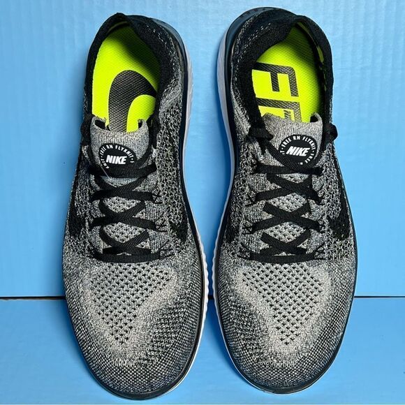 Nike Mens FR Flyknit 2018 Running Shoes in Oreo - Picture 8 of 11